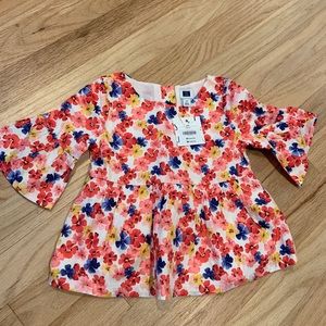 Janie and Jack floral toddler girl shirt 2T